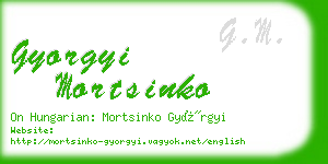 gyorgyi mortsinko business card